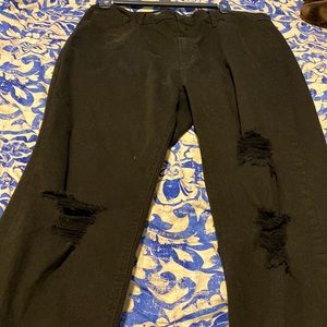 Womens Black destroyed jeans